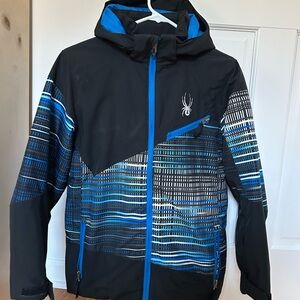 Spyder Men's Black and Blue Jacket